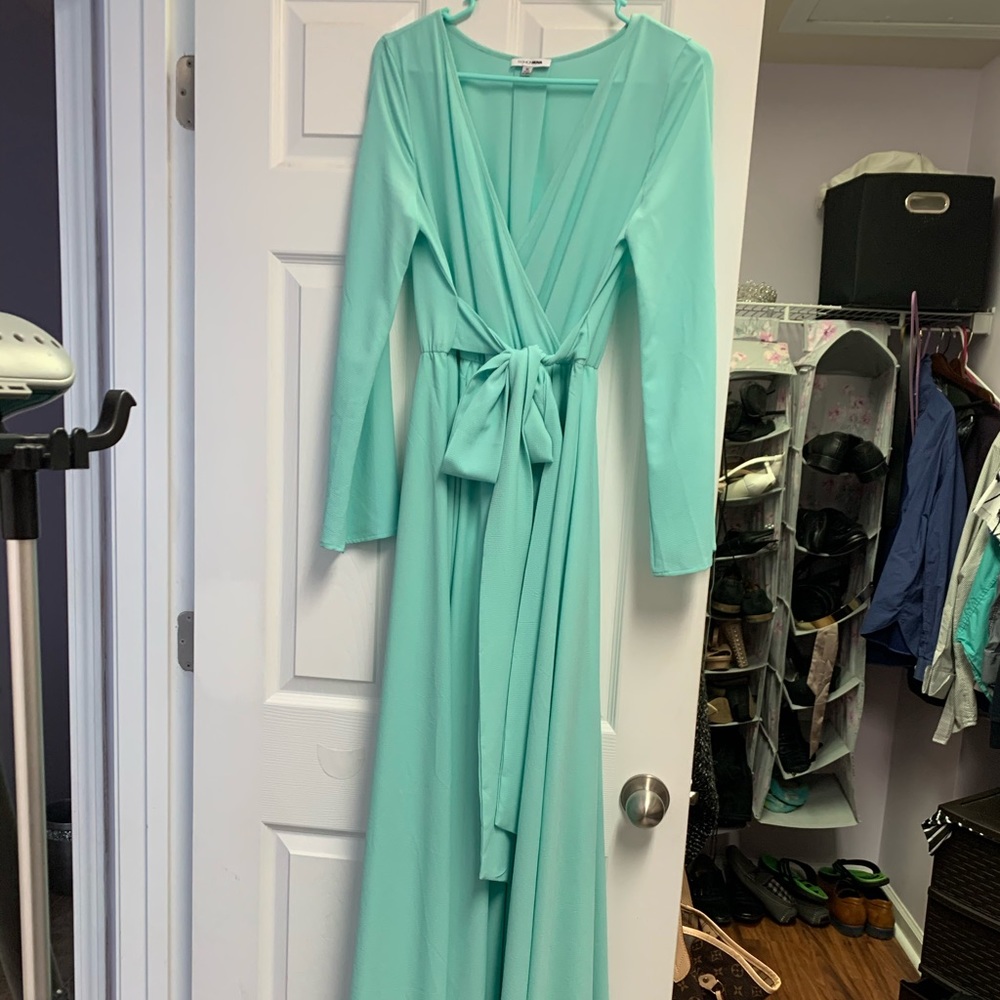 Teal maxi dress